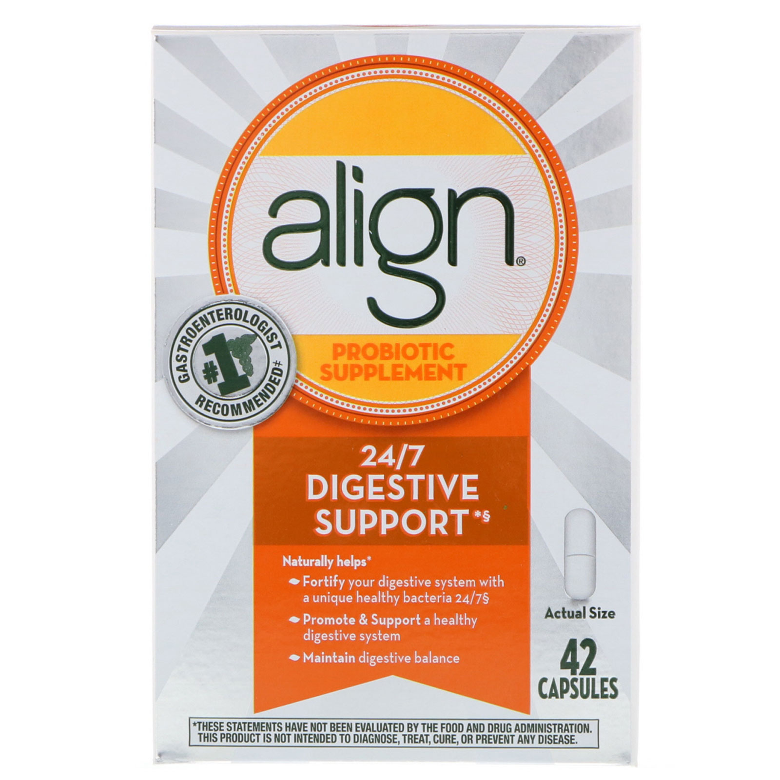 Align Daily Probiotic Supplement 42 Capsules eBay