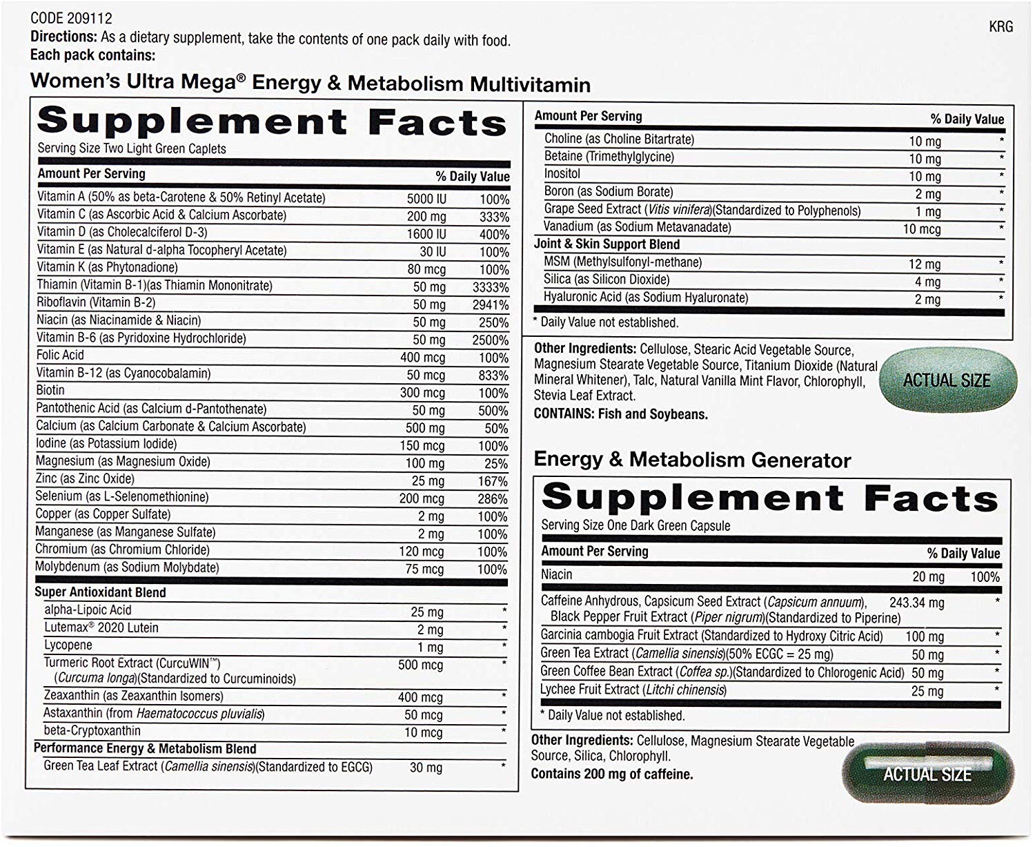 GNC Women's Ultra Mega Energy and Metabolism Vitapak 30 Packets eBay