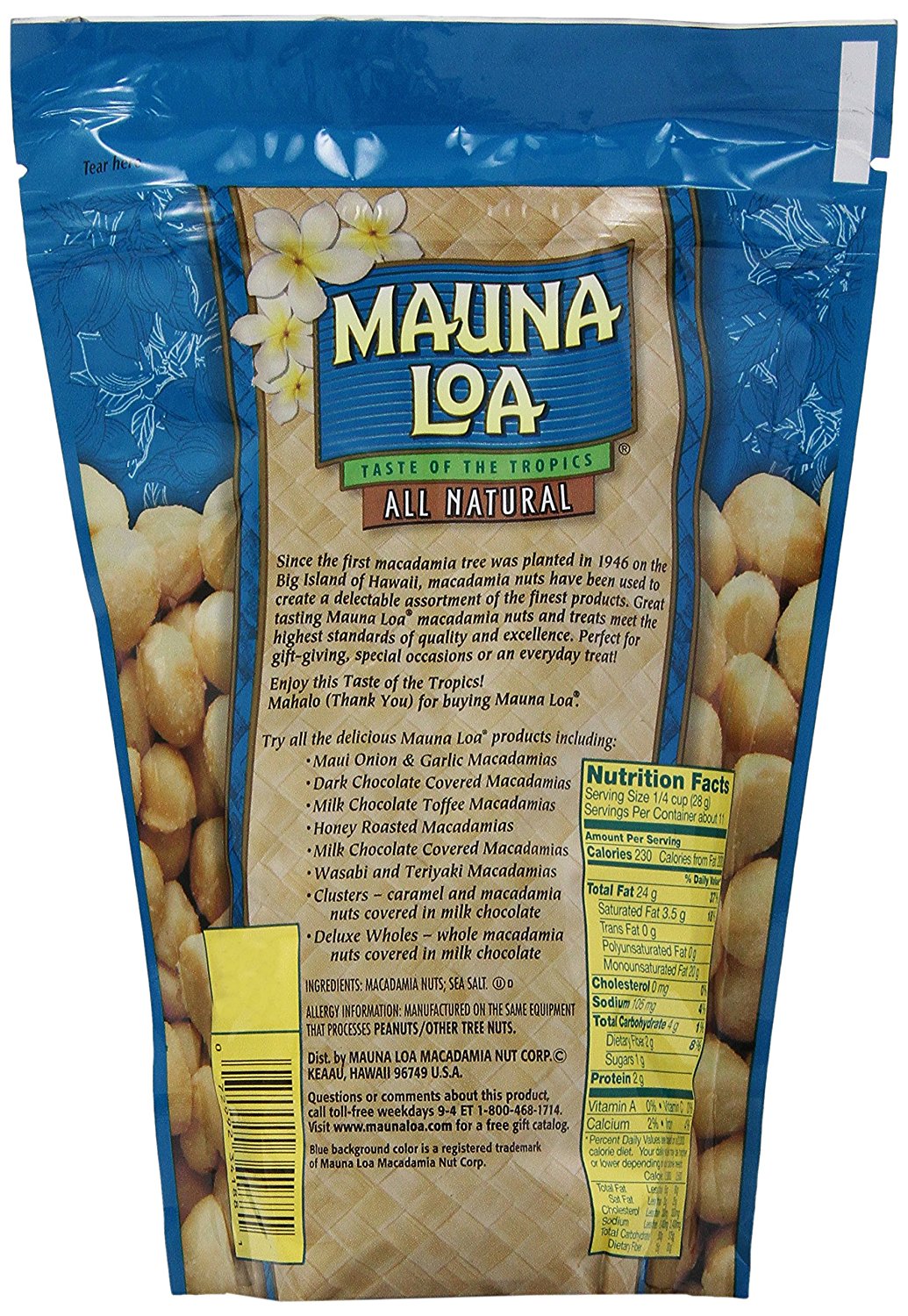 Mauna Loa Dry Roasted Macadamia Nuts with Sea Salt 10 oz eBay