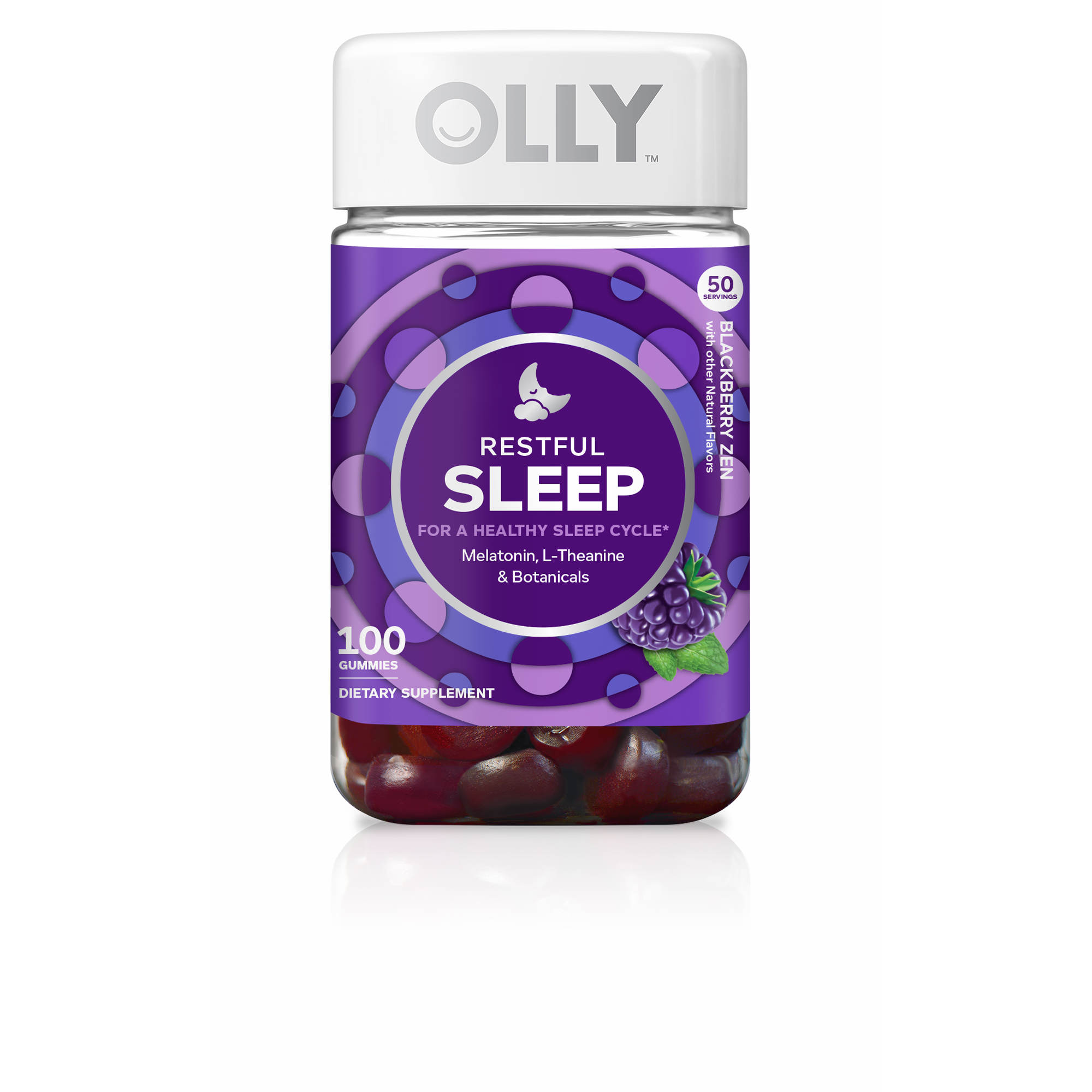 OLLY Restful Sleep Blackberry Zen Flavor 100 Gummies 852933008345 eBay