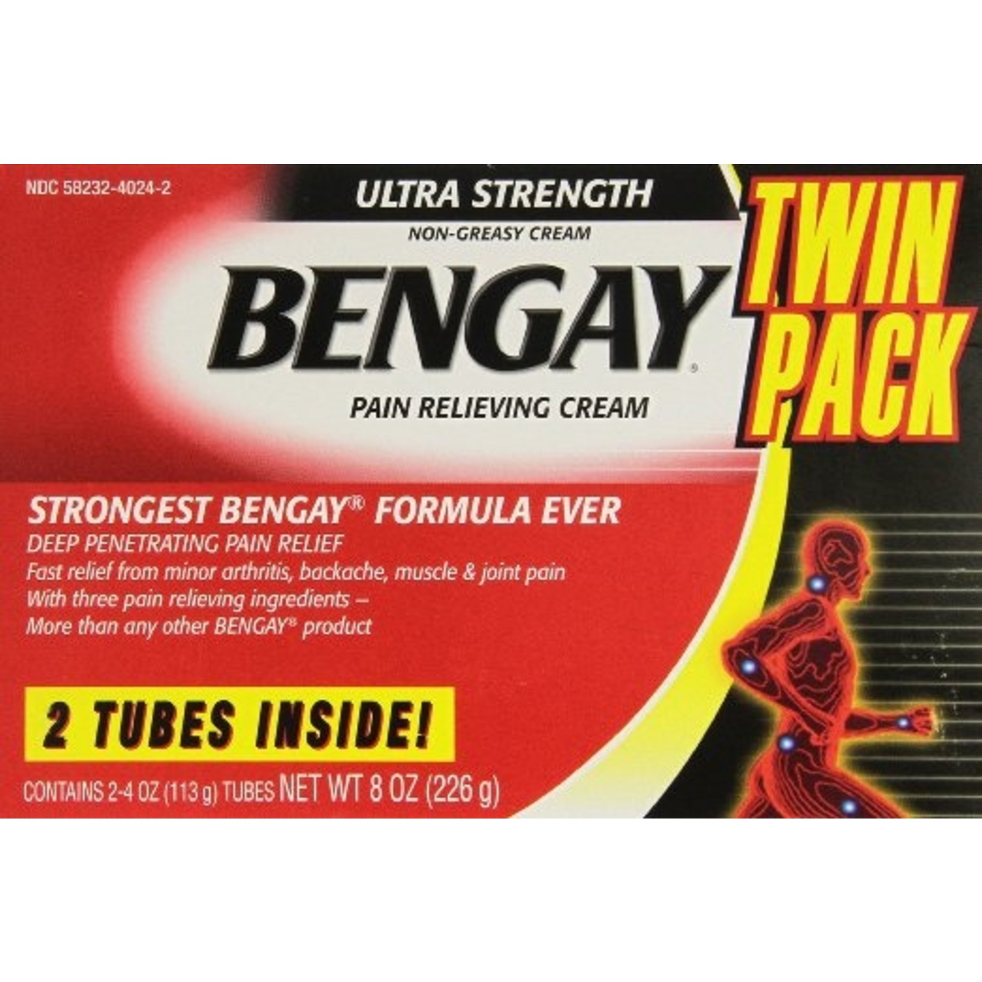 BenGay Ultra Strength Pain Relieving Cream 4 oz 2 Pack eBay