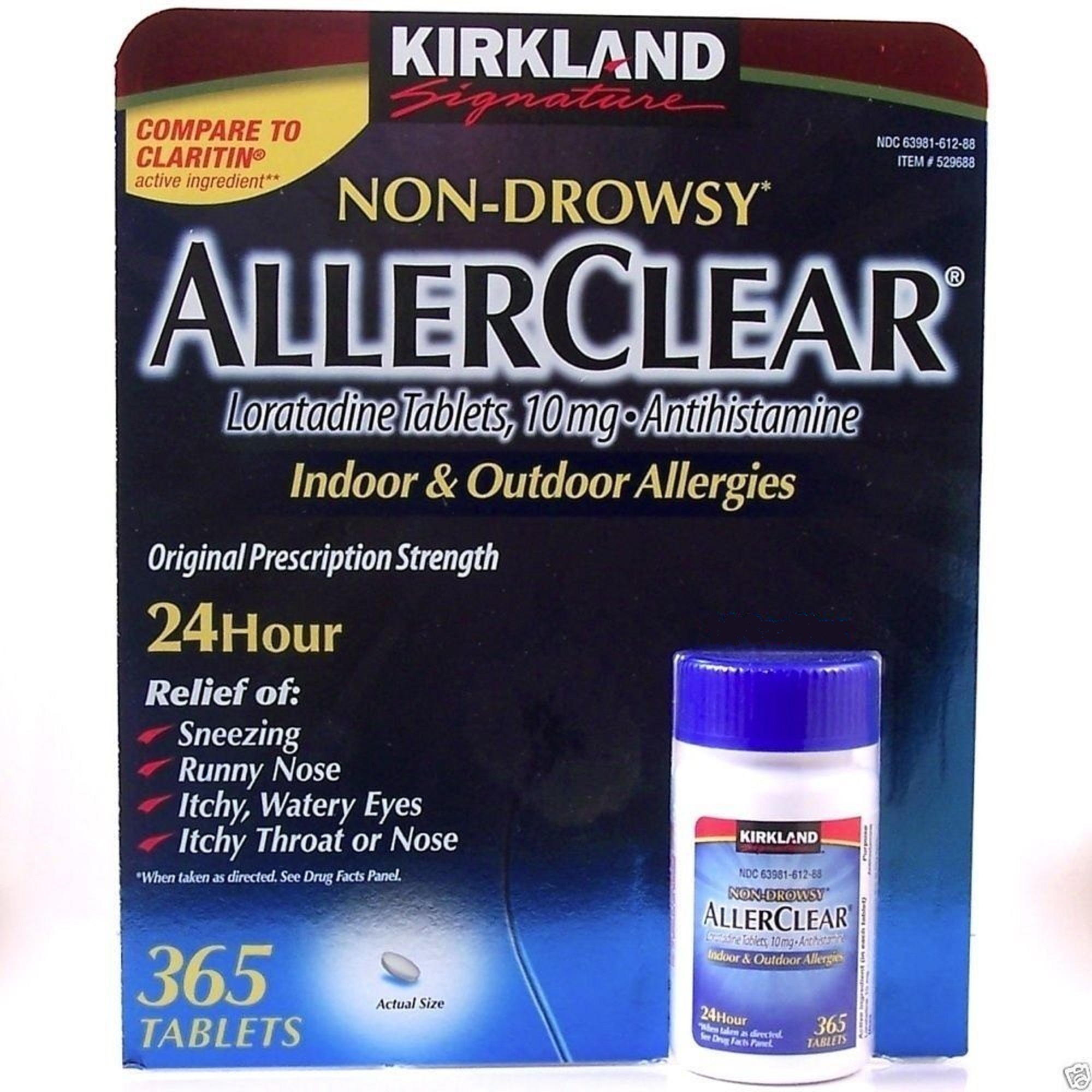 Kirkland Signature Non Drowsy AllerClear Allergies Loratadine 10mg