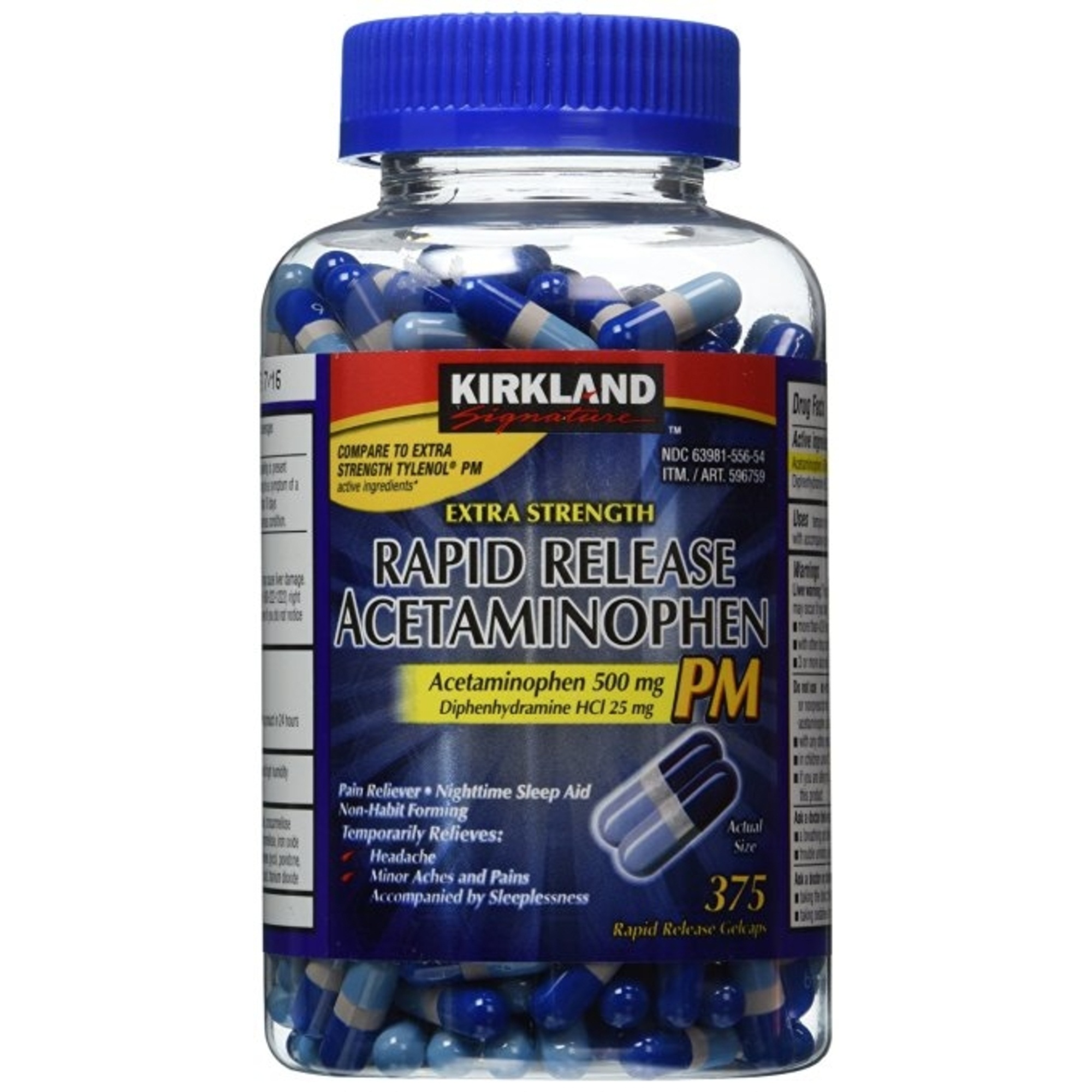 Kirkland Signature Extra Strength Rapid Release Acetaminophen PM 375