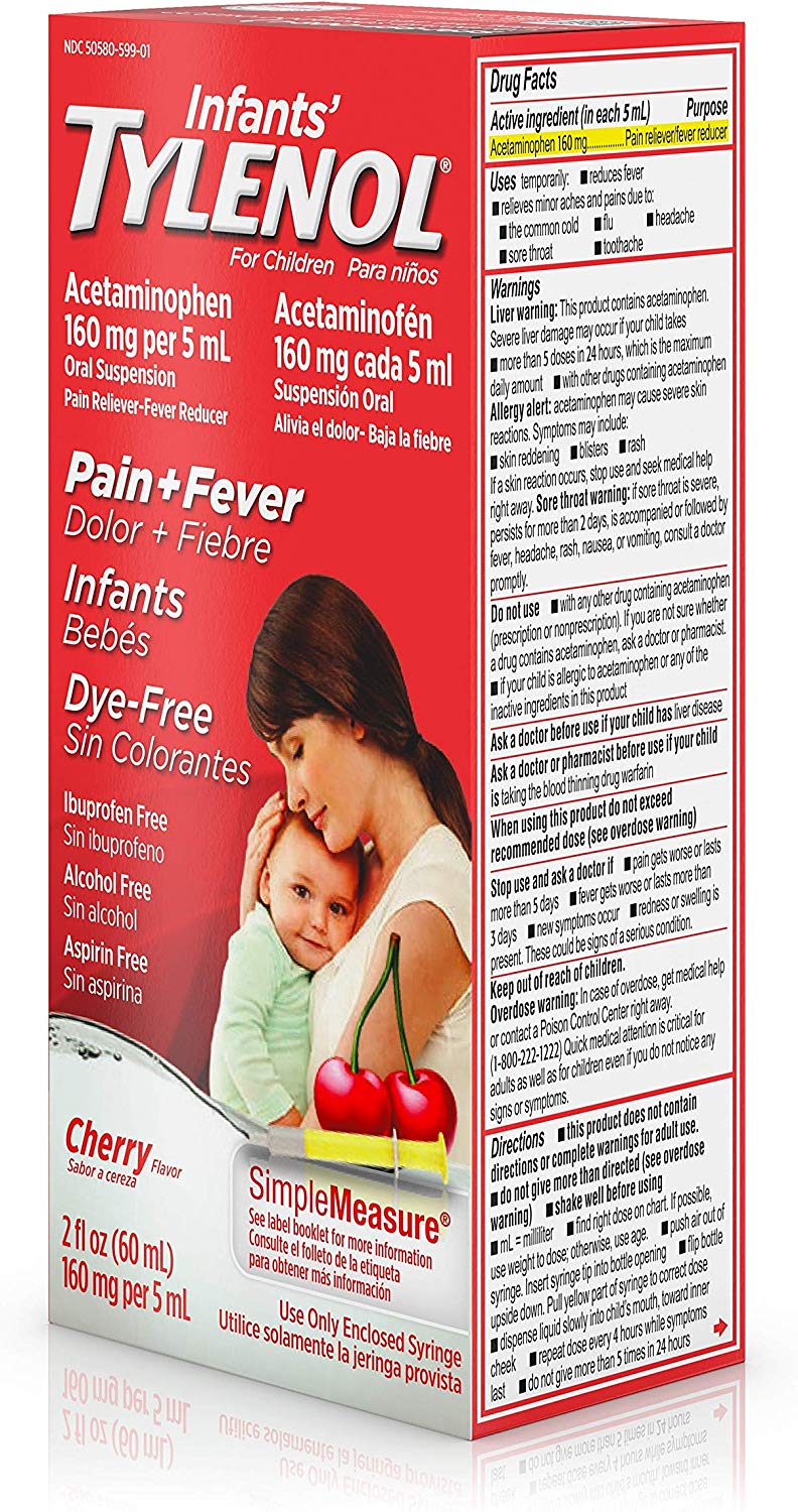 Tylenol Infant's Acetaminophen Pain + Fever Cherry Flavor 2 oz