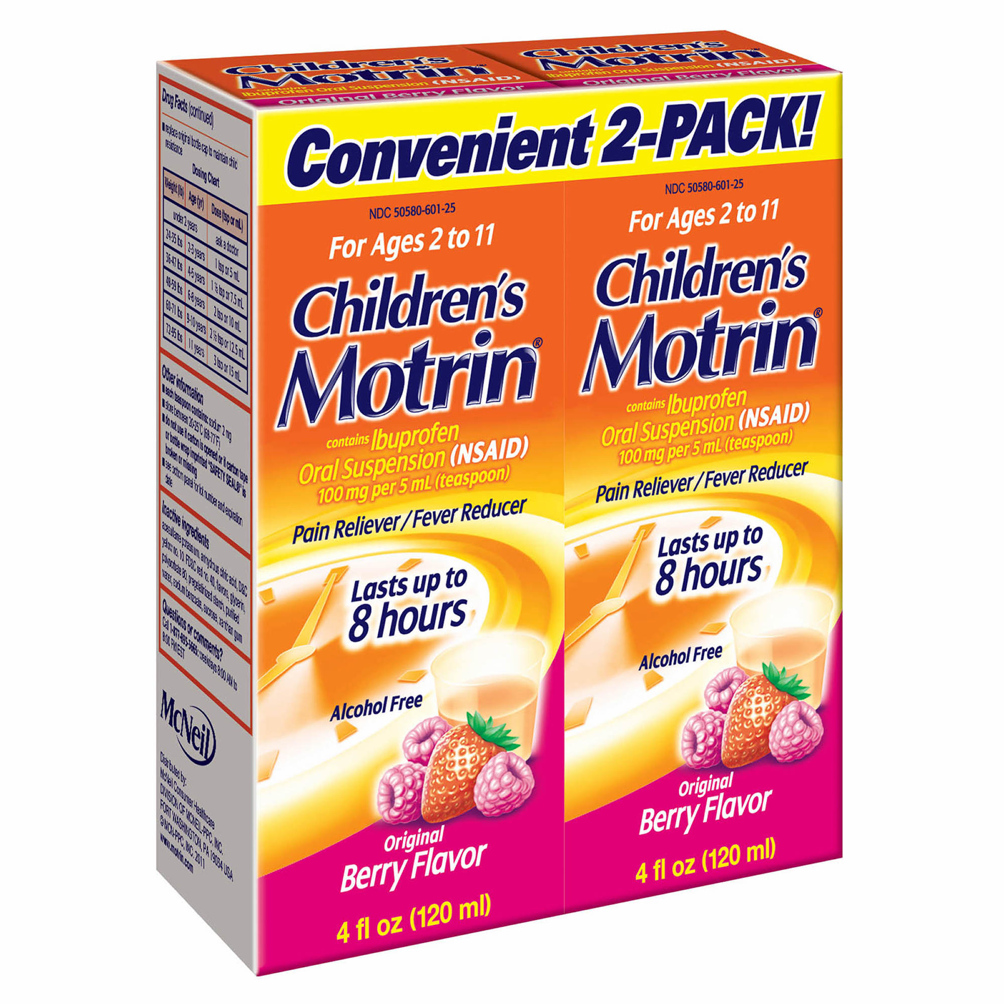 Children s Motrin Ibuprofen Pain Reliever Fever Reducer Berry Flavor 4