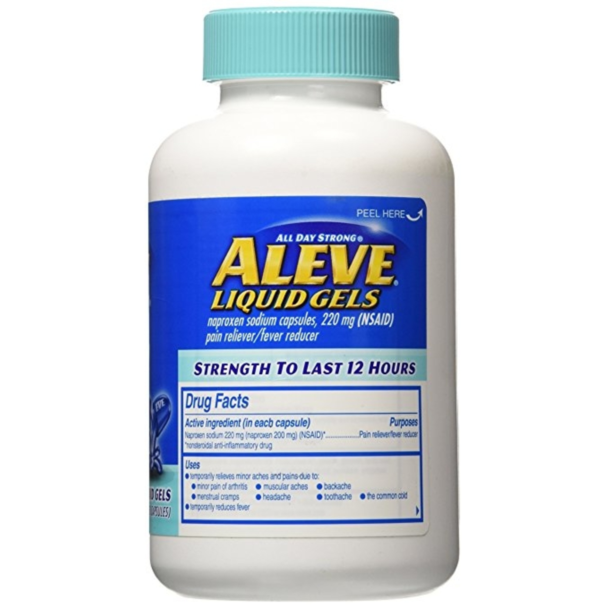 Aleve Naproxen Sodium 220 mg Pain Reliver & Fever Reducer - 160 Liquid ...