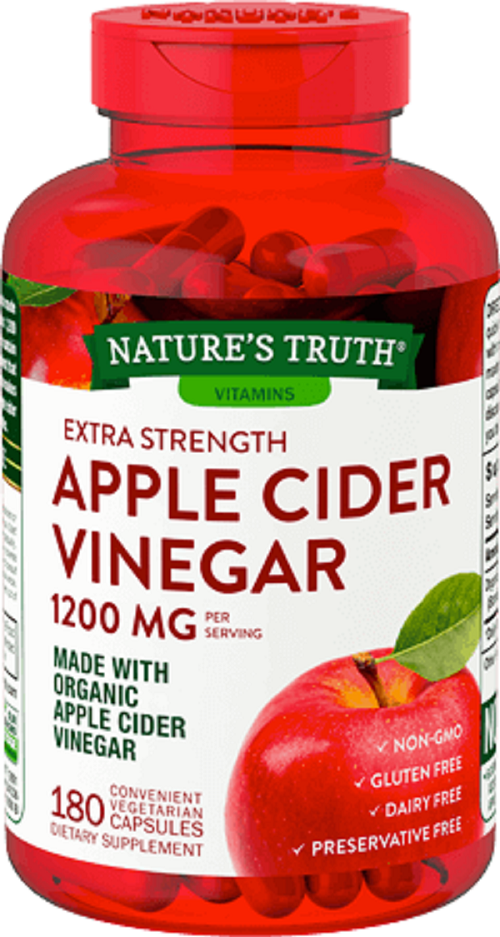 Nature's Truth Organic Apple Cider Vinegar Extra Strength - 180 Veg 