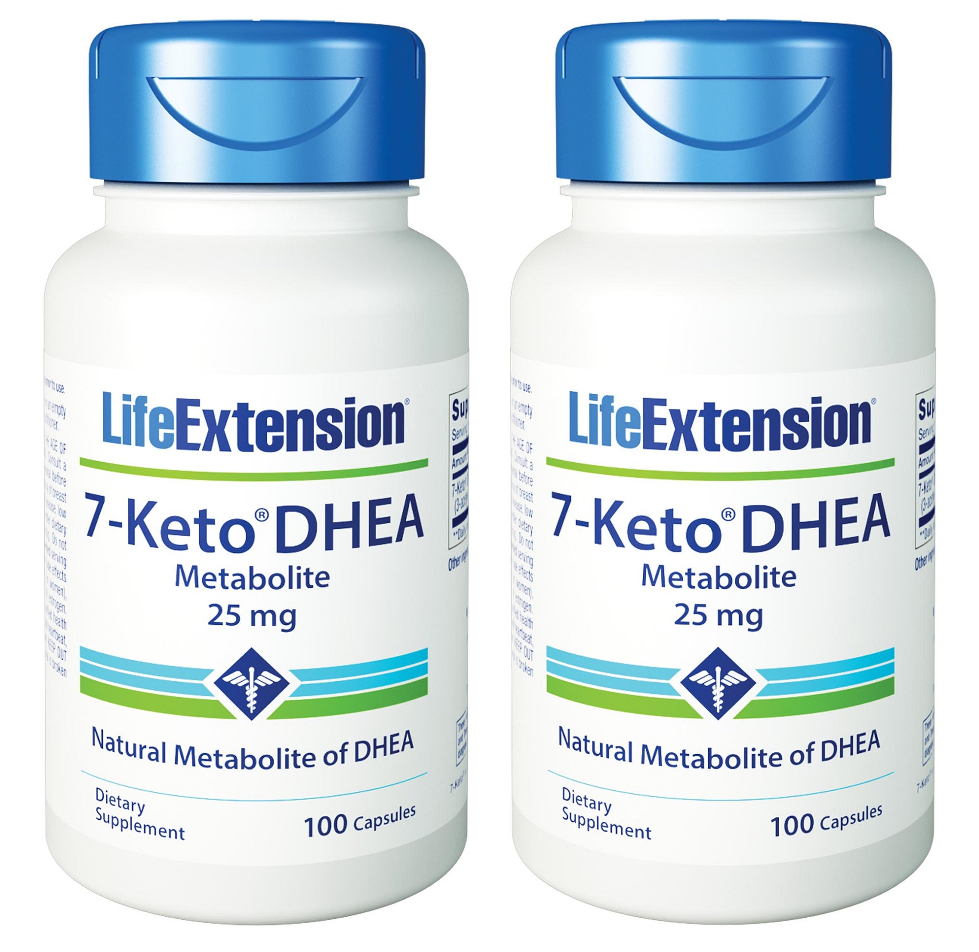 Life Extension 7Keto DHEA Metabolite 25 Mg 100 Capsules (Pack of 2